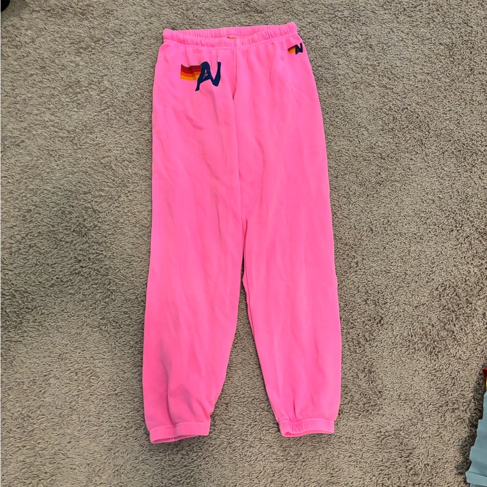 aviator nation hot pink sweatpants size M